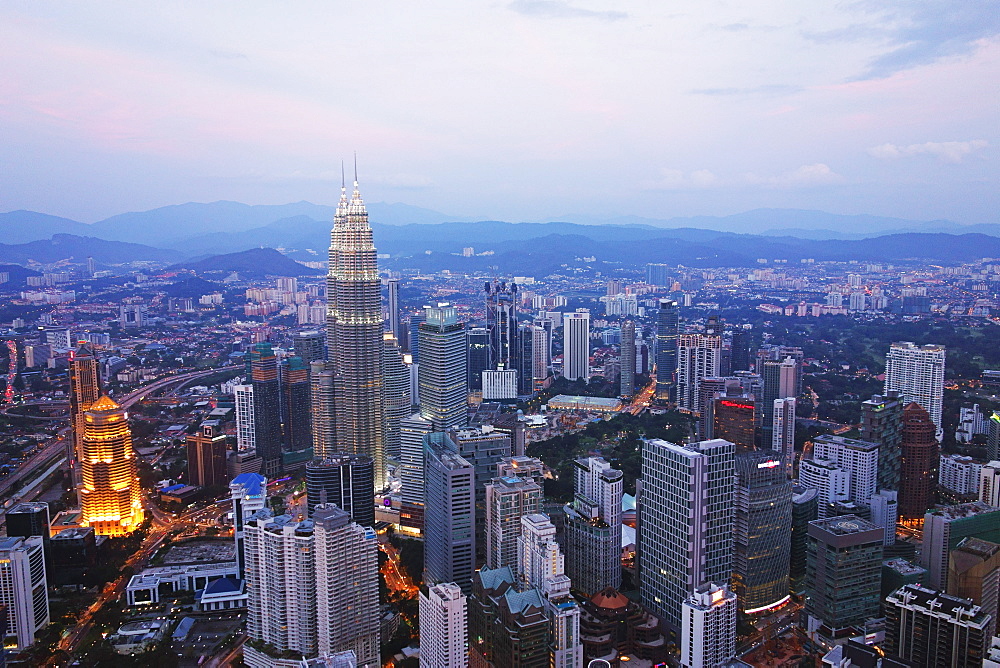 Kuala Lumpur skyline seen from KL Tower, Kuala Lumpur, Malaysia, Southeast Asia, Asia