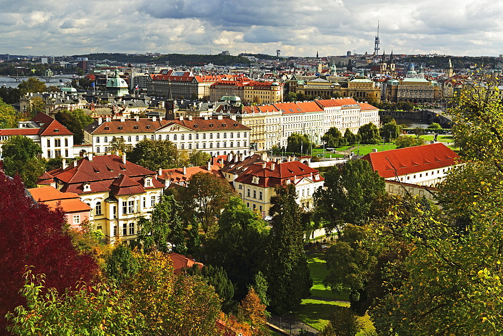 View of Prague from Prague castle, Czech Republic, Europe