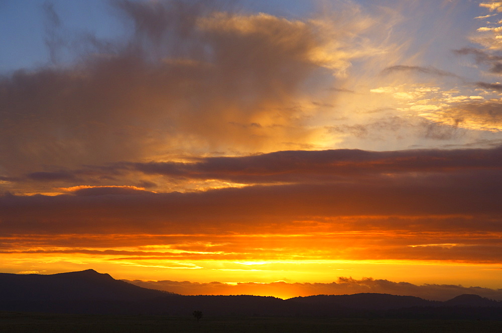 Sunset, Wentworth Hills, Tasmania, Australia, Pacific