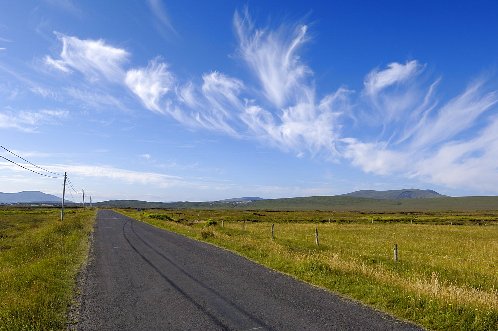 Big sky over Achill Island, County Mayo, Connacht, Republic of Ireland, Europe