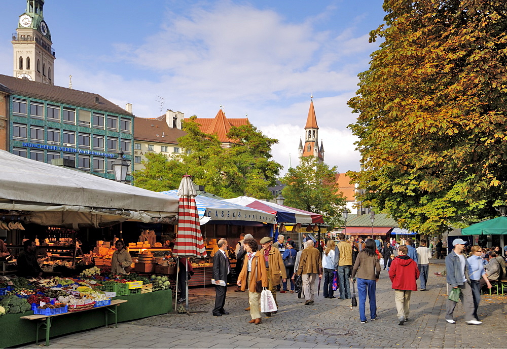 Viktualienmarkt, food market, Munich (Munchen), Bavaria (Bayern), Germany, Europe