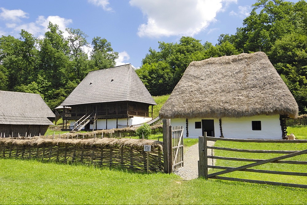 Homesteads, Astra Museum of Traditional Folk Civilization, Dumbrava, Sibiu, Transylvania, Romania, Europe