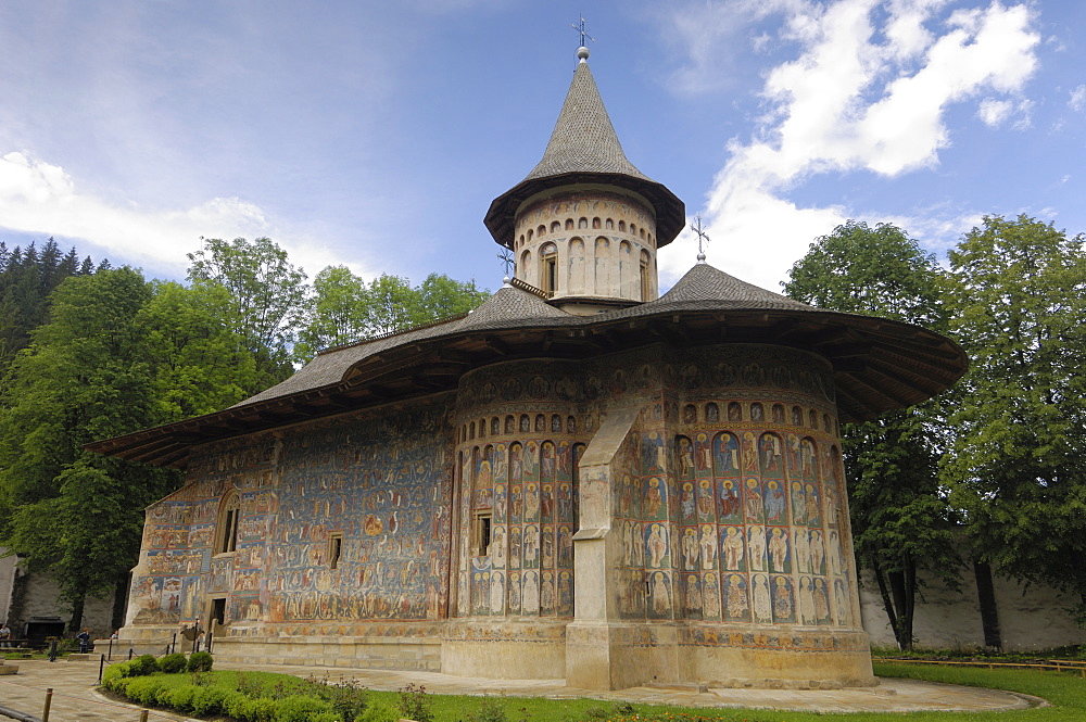 Painted monastery of Voronet, Moldavia and Southern Bukovina, Romania, Europe