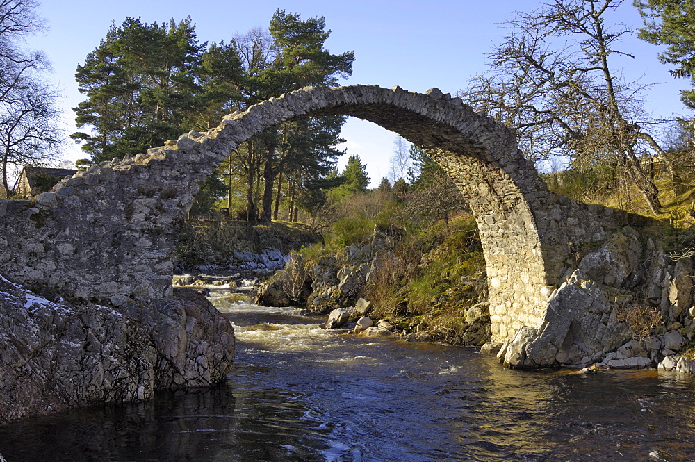 Old Packhorse Bridge, Carrbridge, Highlands, Scotland, United Kingdom, Europe