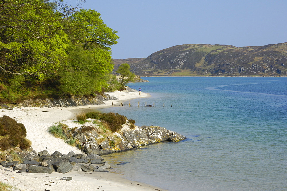 White sandy beach, Morar, Highlands, Scotland, United Kingdom, Europe