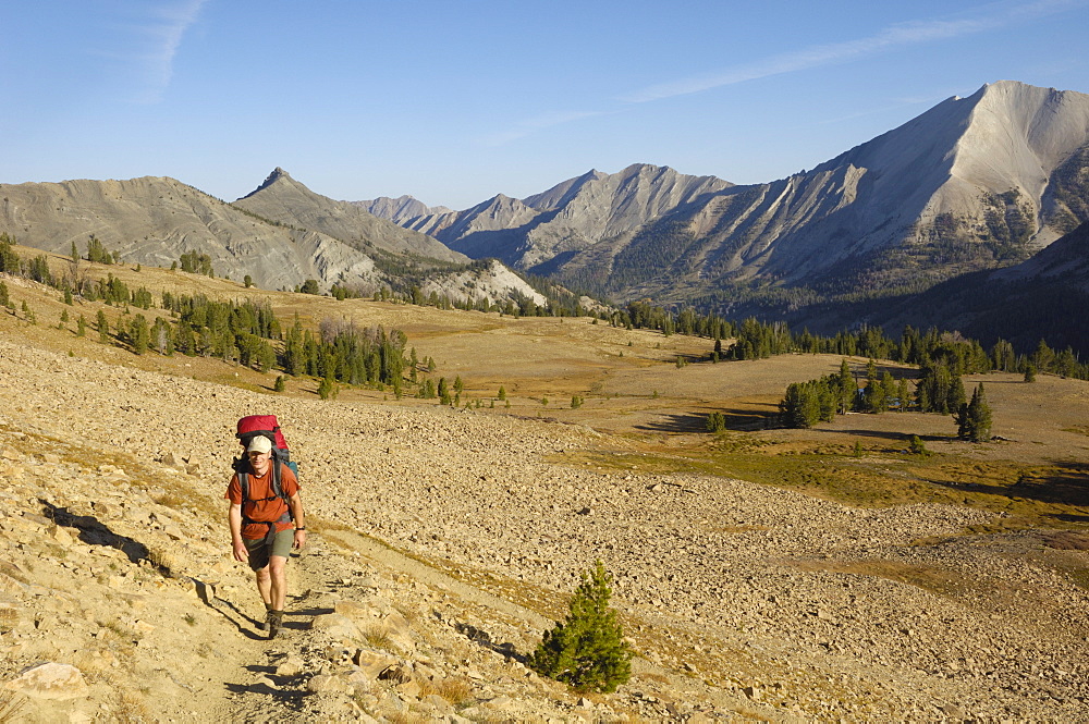 Hiking in the White Cloud Mountains, Rocky Mountains, Idaho, United States of America, North America