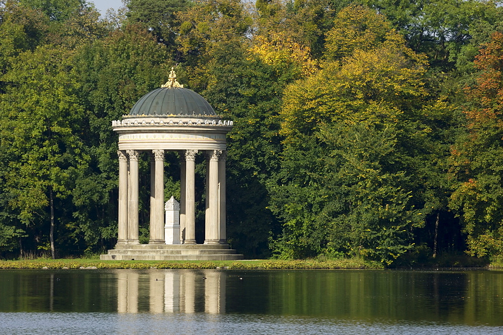 Pavilion or folly in the grounds of Schloss Nymphenburg, Munich (Munchen), Bavaria (Bayern), Germany, Europe