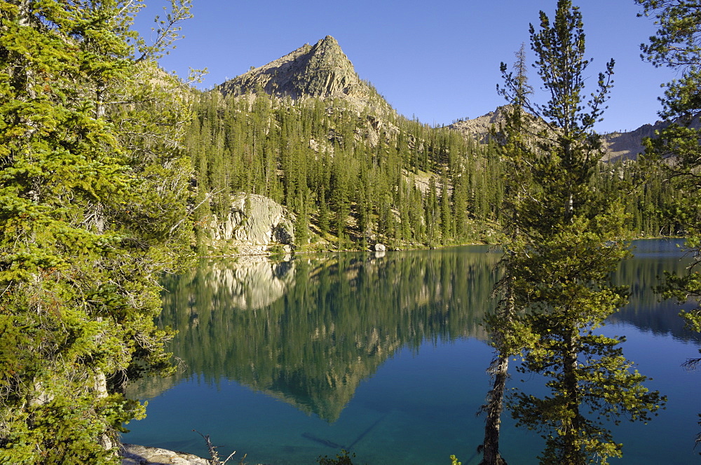 Baron Lake, Sawtooth Mountains, Sawtooth Wilderness, Sawtooth National Recreation Area, Rocky Mountains, Idaho, United States of America, North America