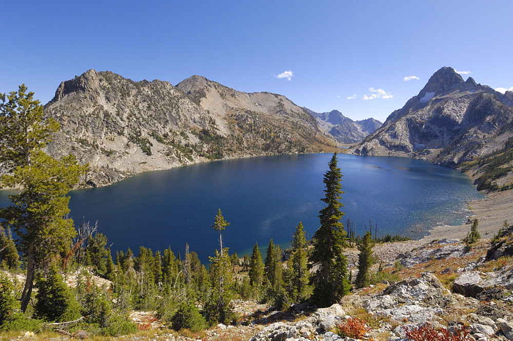 Sawtooth Lake, Sawtooth Mountains, Sawtooth Wilderness, Sawtooth National Recreation Area, Rocky Mountains, Idaho, United States of America, North America