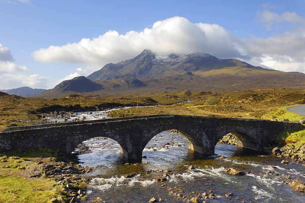 Sgurr nan Gillean from Sligachan, Isle of Skye, Inner Hebrides, Scotland, United Kingdom, Europe