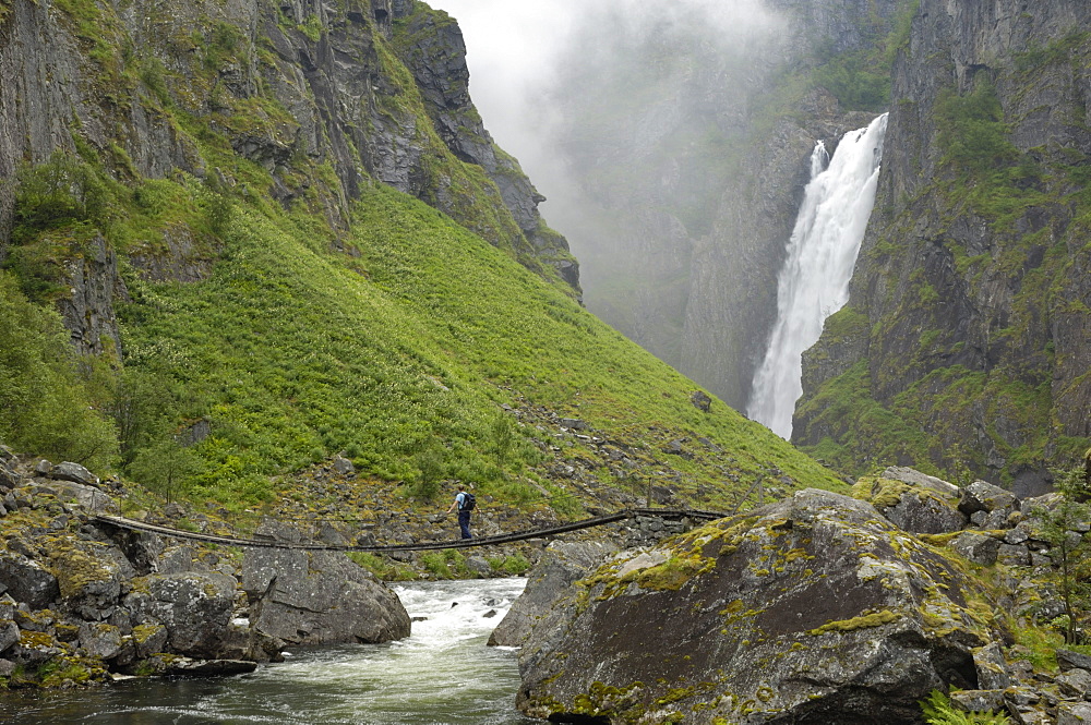 Voringfoss waterfall, near Eidfjord, Hordaland, Norway, Scandinavia, Europe