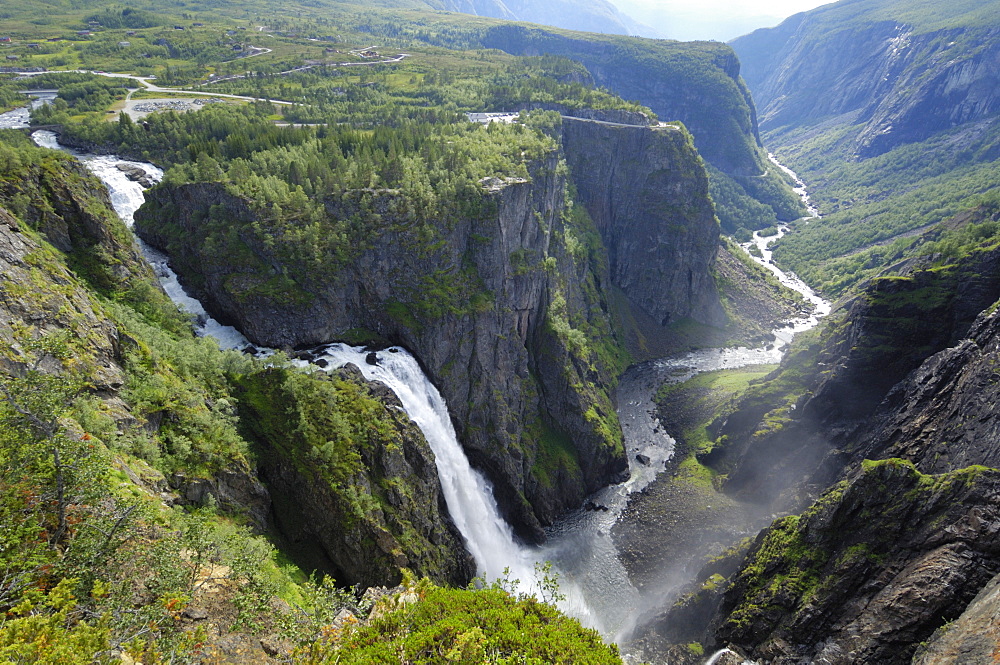 Voringfoss waterfall, near Eidfjord, Hordaland, Norway, Scandinavia, Europe