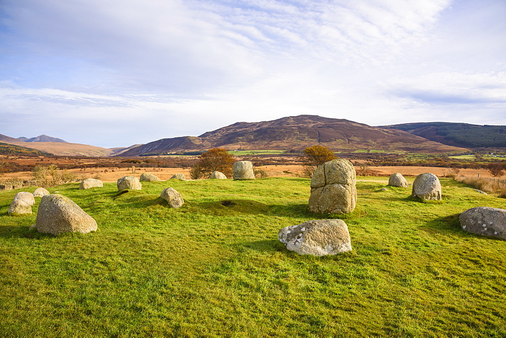 Fingals Cauldron, Machrie Moor stone circles, Isle of Arran, North Ayrshire, Scotland, United Kingdom, Europe