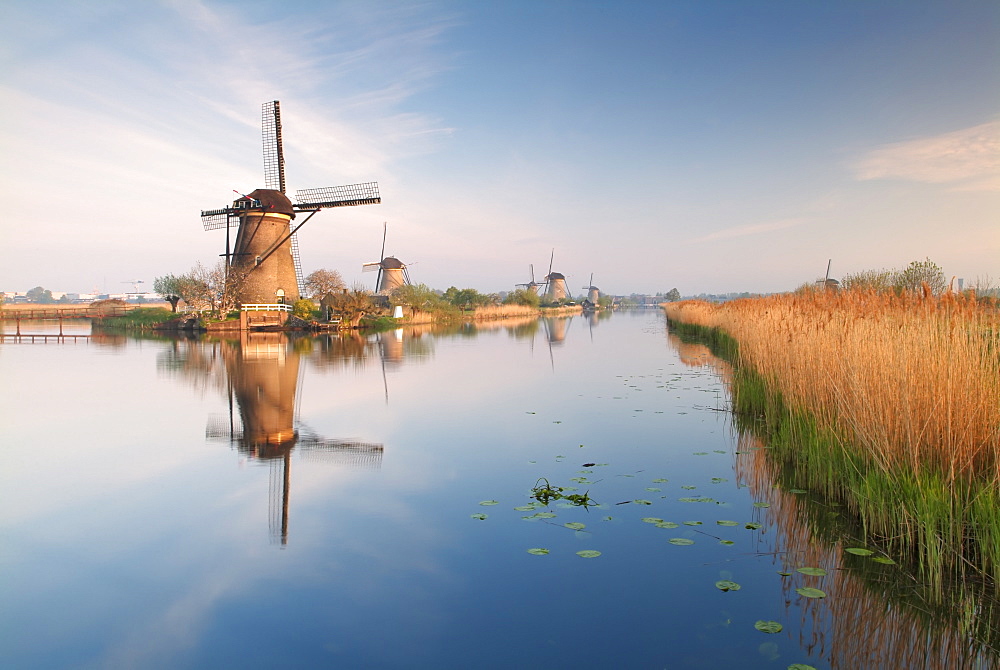 Windmills at Kinderdijk, near Rotterdam, Holland, The Netherlands