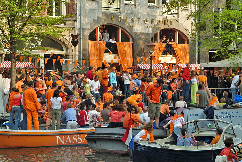 Queen's Day celebrations, Amsterdam, Holland (The Netherlands), Europe