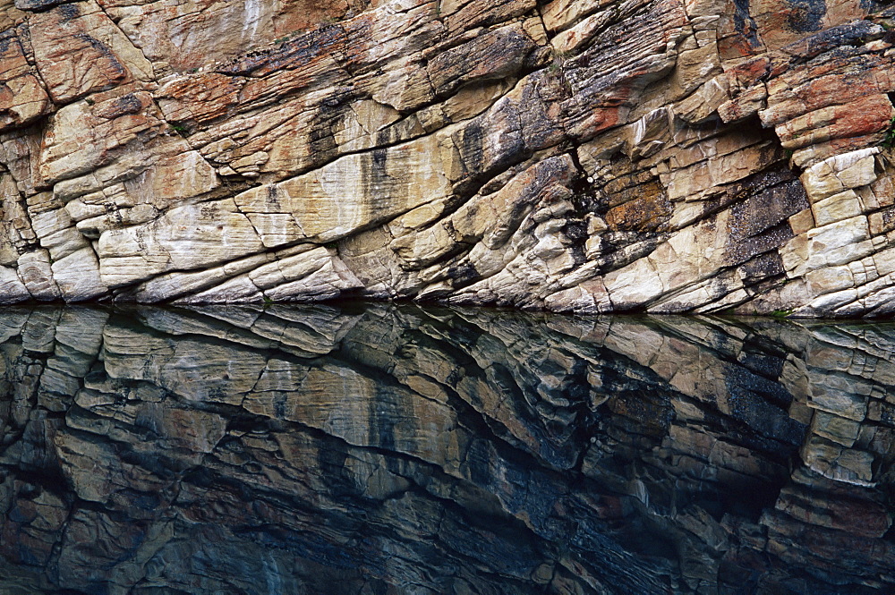 Wedge reflection, Horseshoe Lake, Jasper National Park, UNESCO World Heritage Site, Alberta, Canada, North America