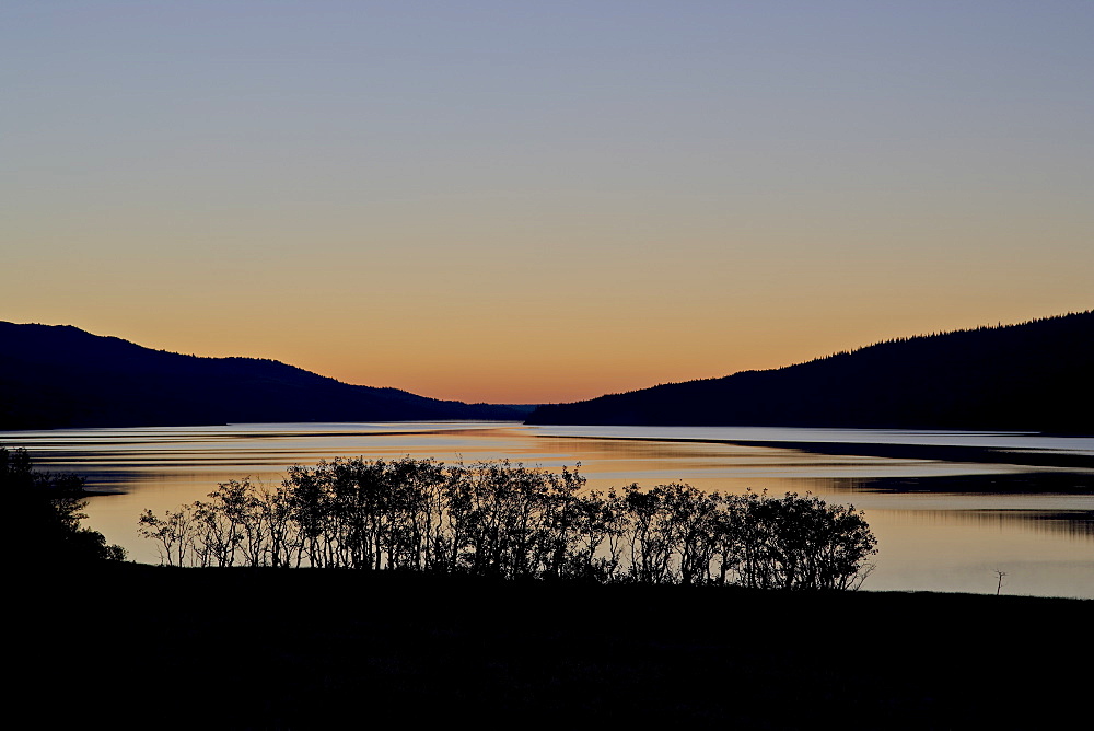 Dawn at Lake Sherburne, Glacier National Park, Montana, United States of America, North America