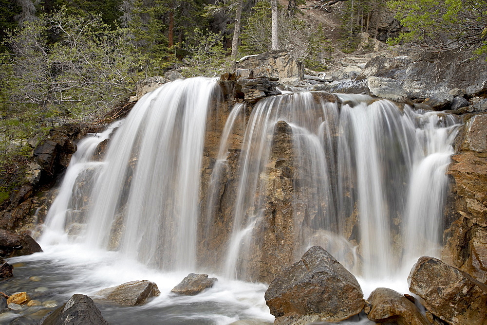 Tangle Falls, Jasper National Park, UNESCO World Heritage Site, Rocky Mountains, Alberta, Canada, North America