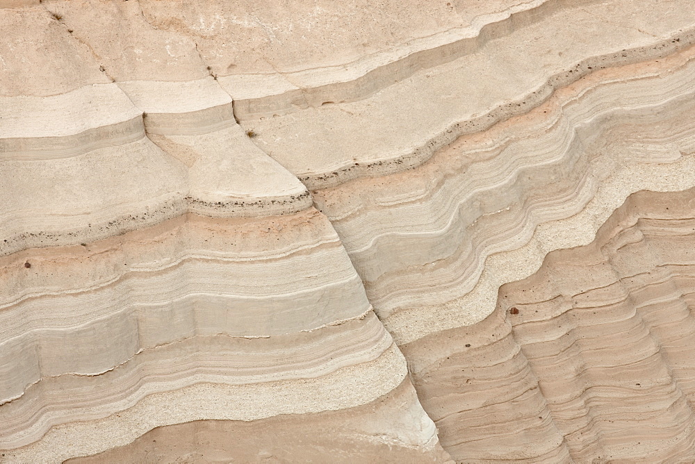 Layered sandstone, Kasha-Katuwe Tent Rocks National Monument, New Mexico, United States of America, North America