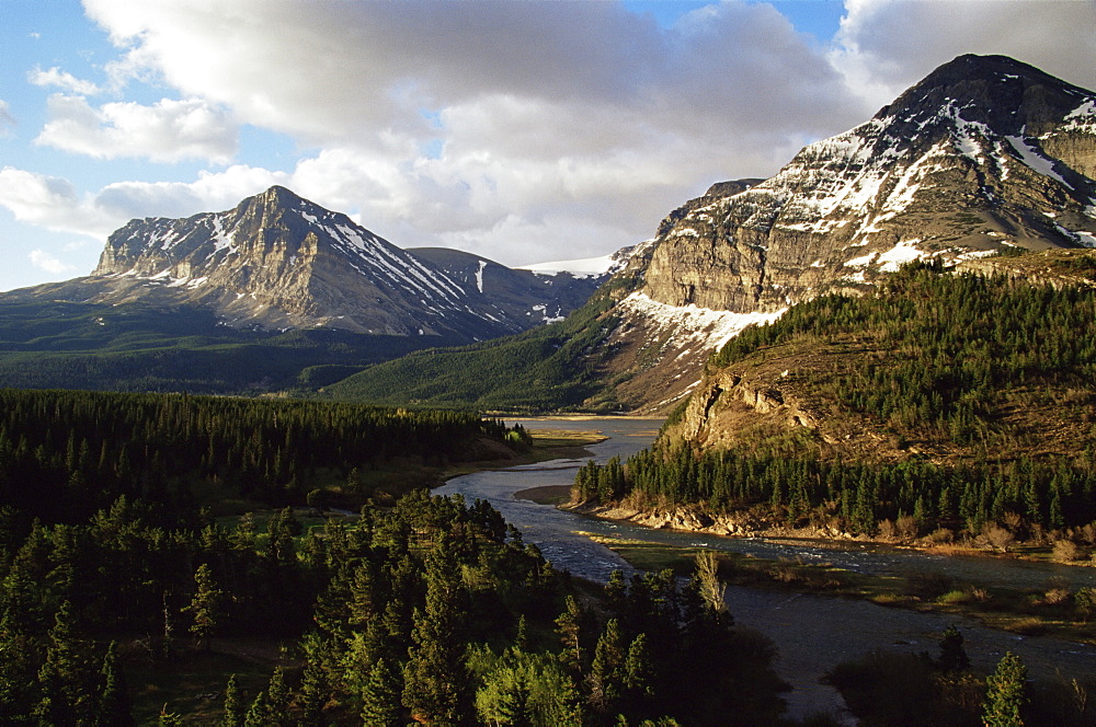 Grinnell Point and Swiftcurrent Creek, Glacier National Park, Montana, United States of America, North America