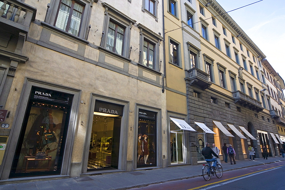 Via Tornabuoni, Florence, UNESCO World Heritage Site, Tuscany, Italy, Europe