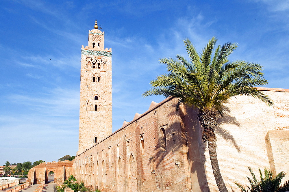 Minaret of the Koutoubia Mosque, UNESCO World Heritage Site, Marrakech, Morocco, North Africa, Africa