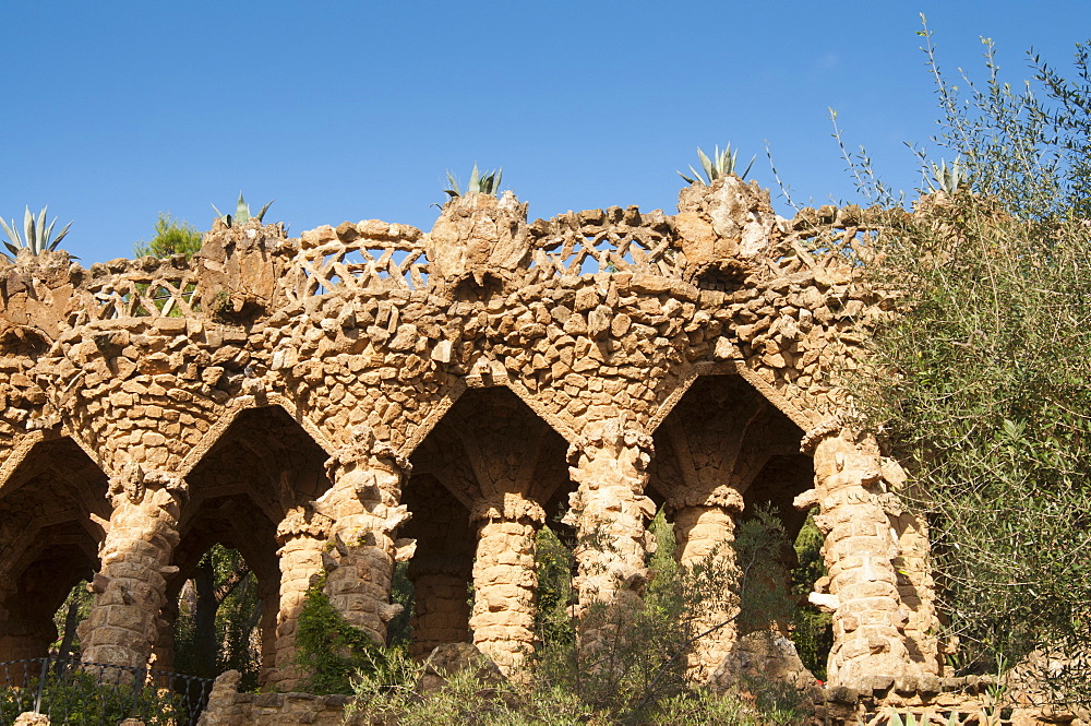 Guell Park (Parc Guell), Unesco World Heritage Site, Barcelona, Catalunya (Catalonia) (Cataluna), Spain, Europe