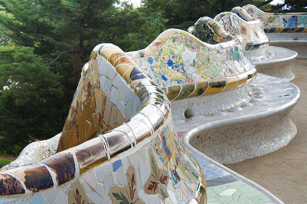 Guell Park (Parc Guell), Unesco World Heritage Site, Barcelona, Catalunya (Catalonia) (Cataluna), Spain, Europe