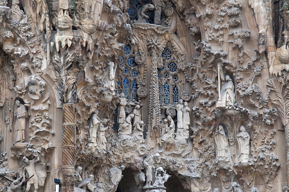 Sagrada Familia Cathedral by Gaudi, UNESCO World Heritage Site, Barcelona, Catalunya (Catalonia) (Cataluna), Spain, Europe