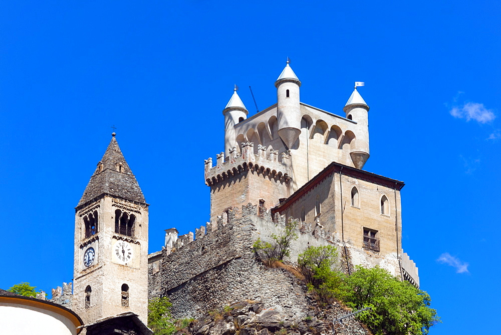 Saint-Pierre Castle, Saint Pierre, Aosta Valley, Italian Alps, Italy, Europe