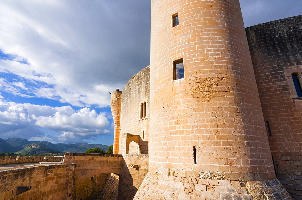 Bellver Castle, dating from the 14th century, Palma de Mallorca, Majorca, Balearic Islands, Spain, Europe