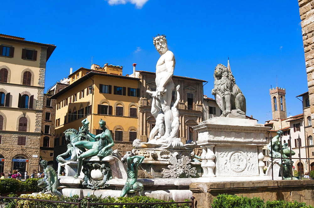 Fountain of Neptune (Biancone), Florence (Firenze), UNESCO World Heritage Site, Tuscany, Italy, Europe