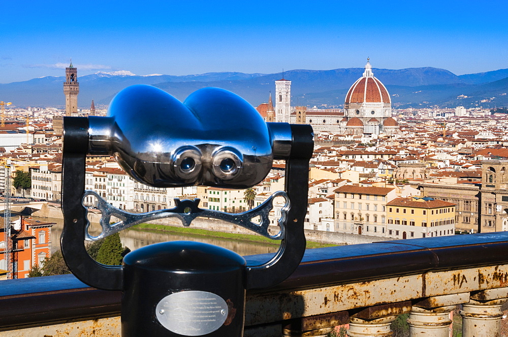 View of city center of Florence, UNESCO World Heritage Site, Florence (Firenze), Tuscany, Italy, Europe