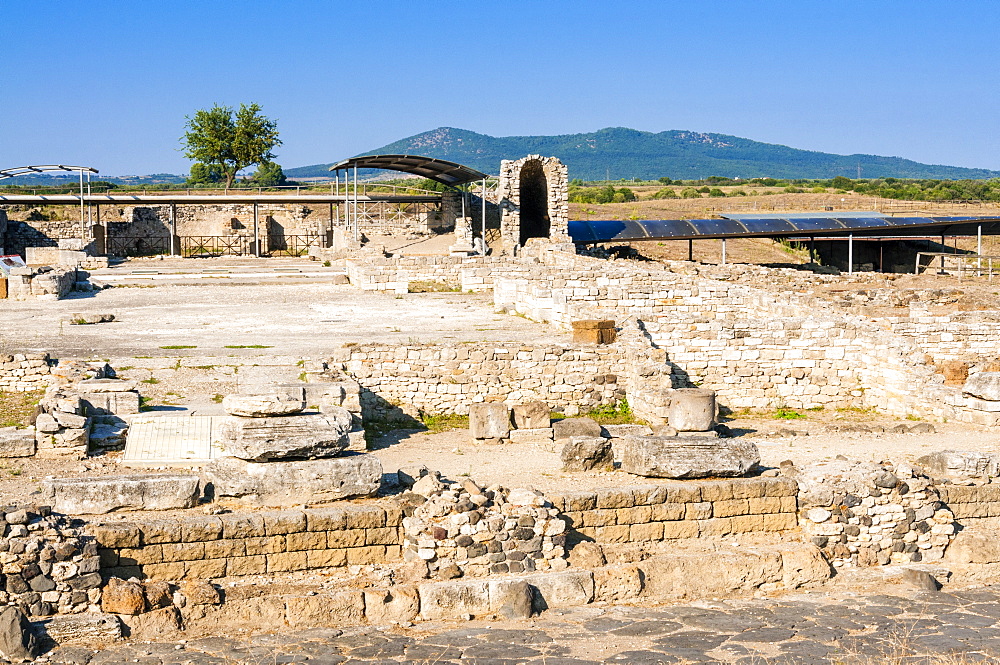 The house of the Cryptoporticus, Archaeological Park of Vulci, Etruscan city, Vulci, Province of Viterbo, Latium, Lazio, Italy, Europe