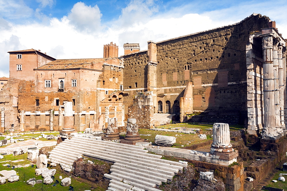 Remains of Forum of Augustus with the Temple of Mars Ultor, Rome, Unesco World Heritage Site, Latium, Italy, Europe