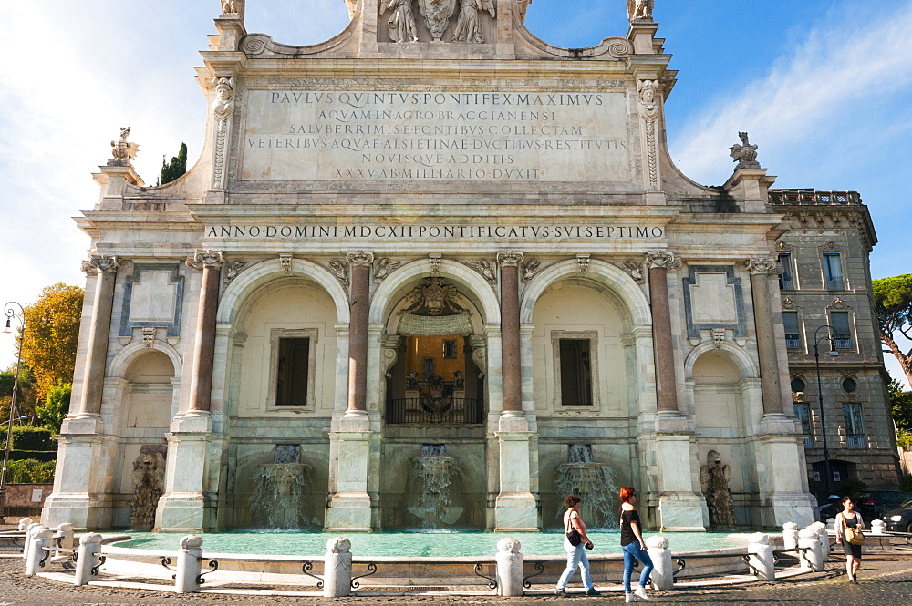 Fontana dell'Acqua Paola (Il Fontanone 1608), Janiculum Hill, Gianicolo, Rome, Lazio, Italy, Europe