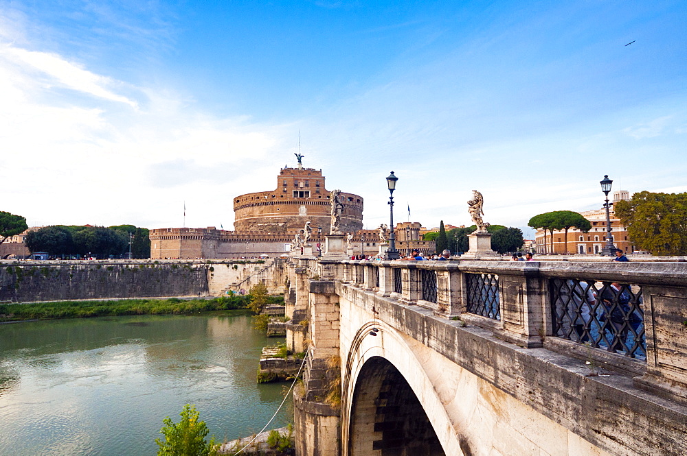 Mausoleum of Hadrian (Castel Sant'Angelo), Ponte Sant'Angelo, Tiber River, UNESCO World Heritage Site, Rome, Lazio, Italy, Europe