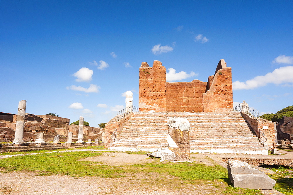 Capitolium, Ostia Antica archaeological site, Ostia, Rome province, Lazio, Italy, Europe