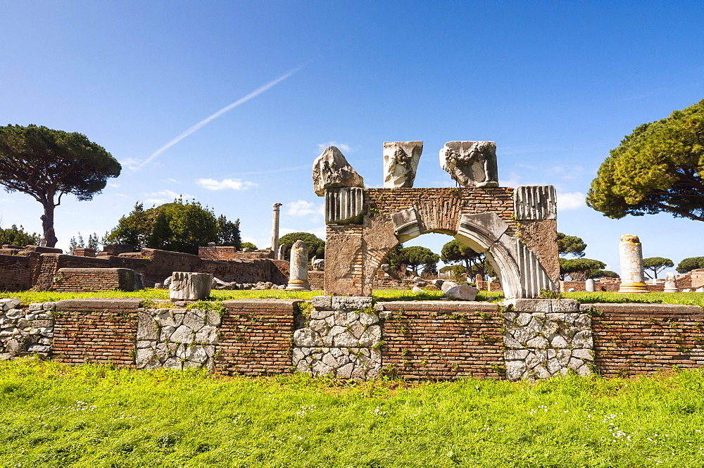 The Basilica, Ostia Antica archaeological site, Ostia, Rome province, Lazio, Italy, Europe