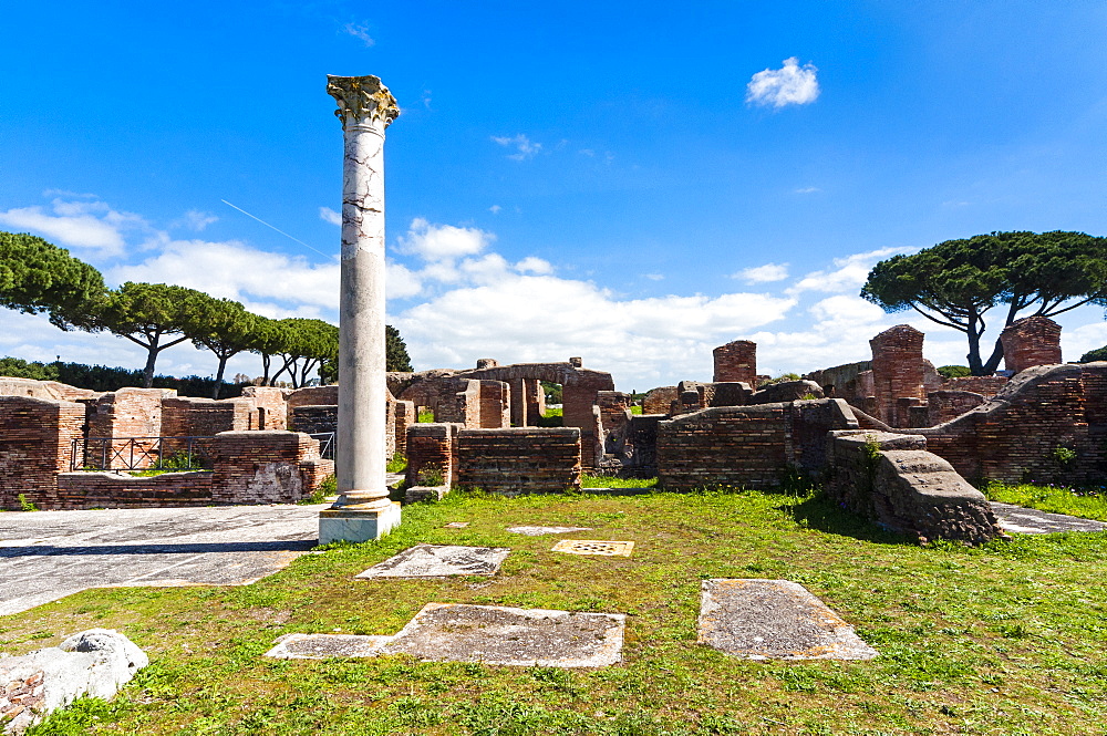 Terme del Mitra, Ostia Antica archaeological site, Ostia, Rome province, Lazio, Italy, Europe