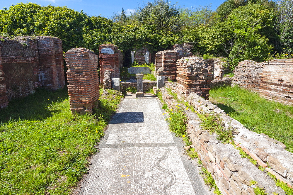 Mitreo Planta Pedis, Ostia Antica archaeological site, Ostia, Rome province, Lazio, Italy, Europe