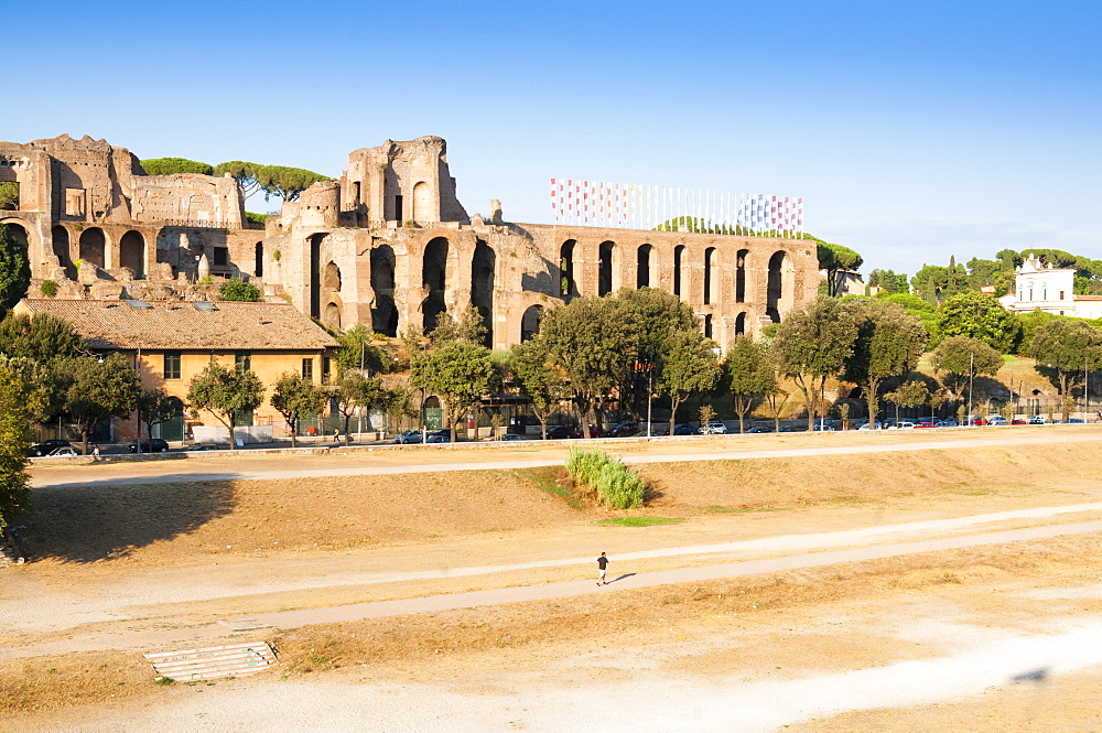 Circus Maximus, remains of imperial palaces (Domus Augustana and Severiana), UNESCO World Heritage Site, Rome, Lazio, Italy, Europe