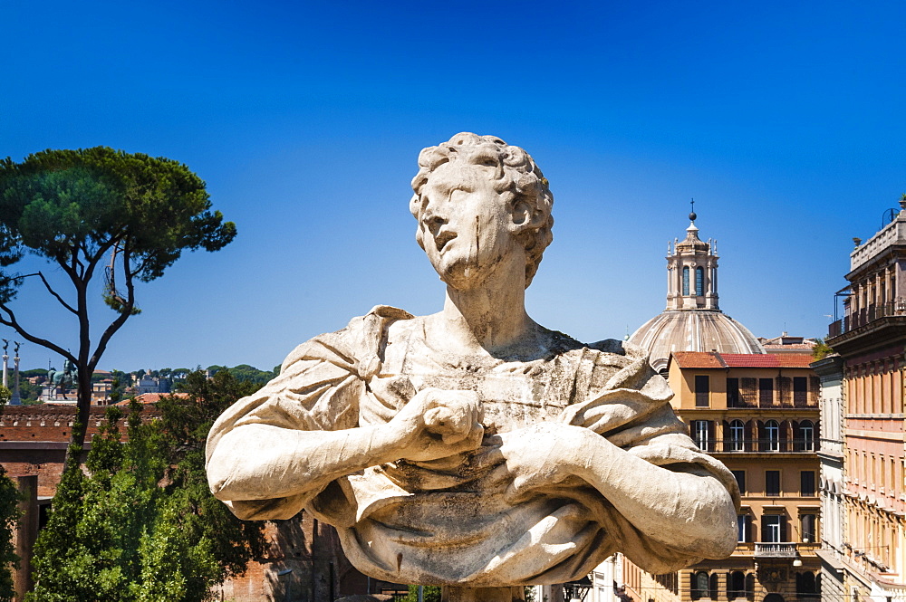 Statue at the Gardens of Villa Aldobrandini, UNESCO World Heritage Site, Rome, Lazio, Italy, Europe