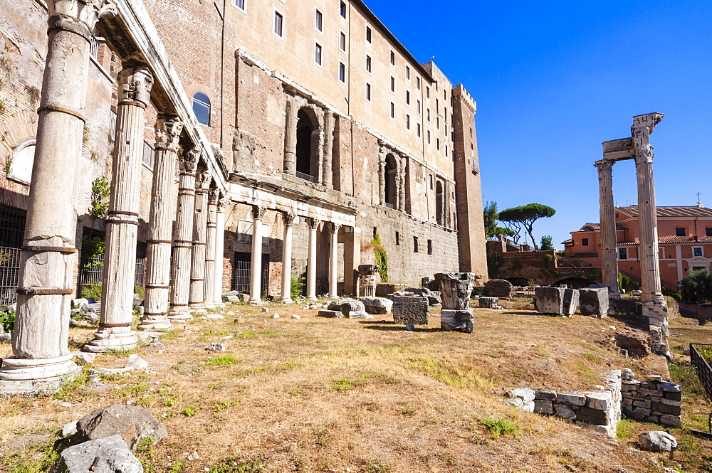 Temple of Harmonious Gods, Roman Forum, UNESCO World Heritage Site, Rome, Lazio, Italy, Europe