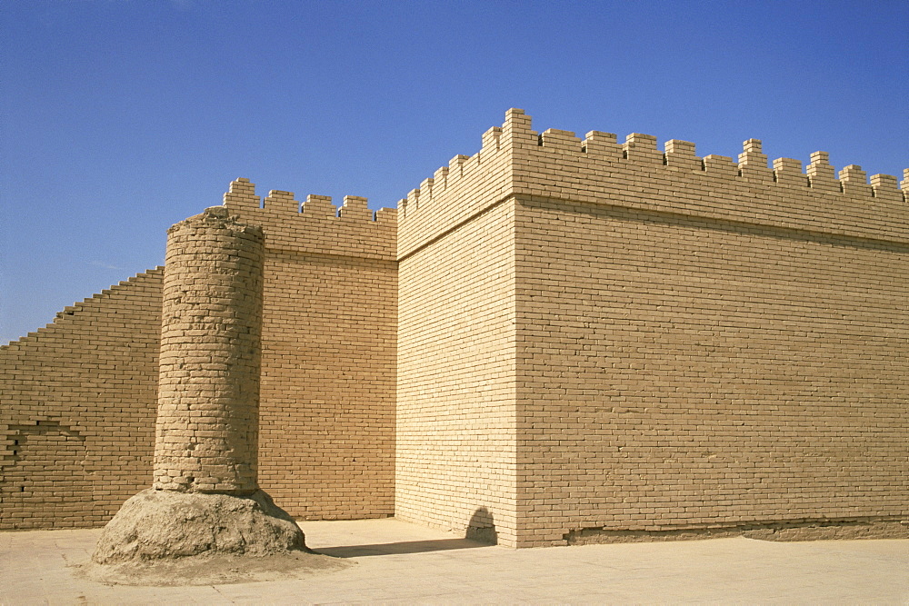 City walls, Babylon, Iraq, Middle East