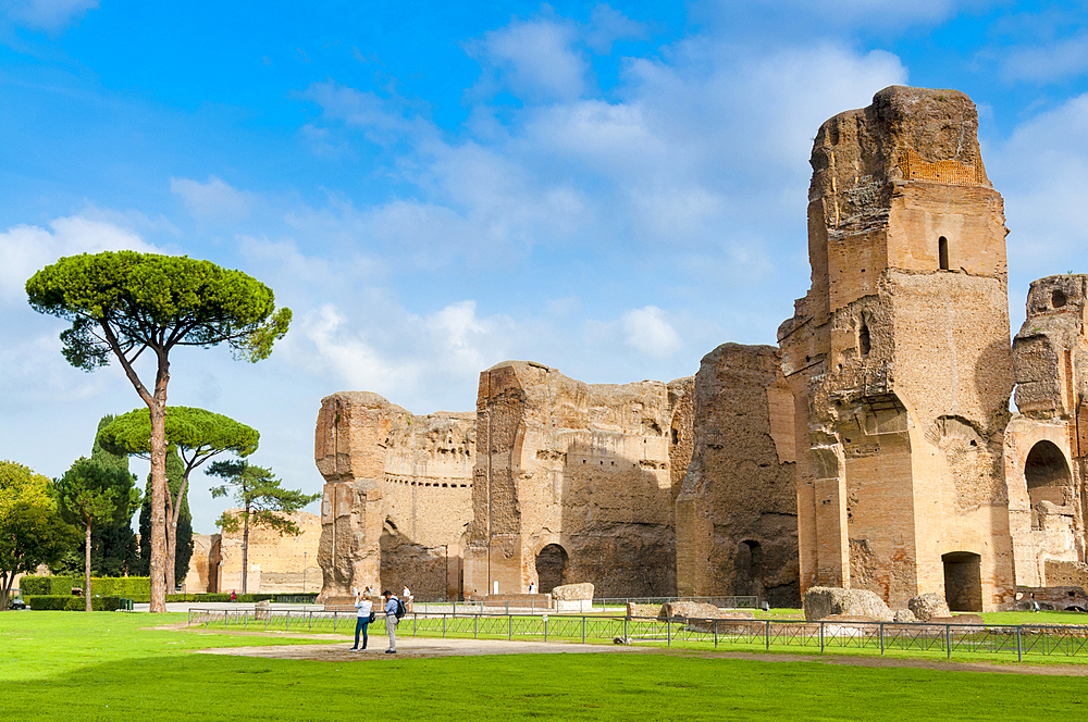 Exterior, Baths of Caracalla, UNESCO World Heritage Site, Rome, Latium (Lazio), Italy, Europe