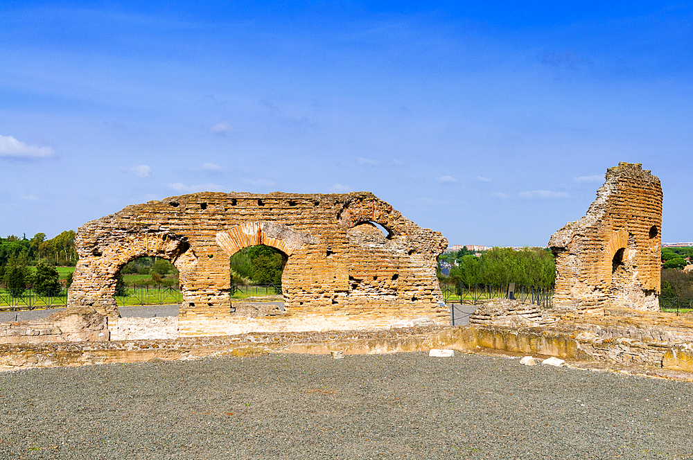 Remains of the Maritime Theater, Roman Villa of Quintilii, Appian Way, Rome, Latium (Lazio), Italy, Europe