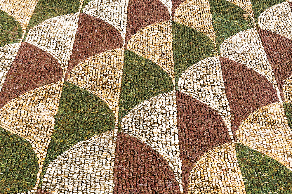 Floor of Frigidarium, Mosaic, Baths of Caracalla, UNESCO World Heritage Site, Rome, Latium (Lazio), Italy, Europe