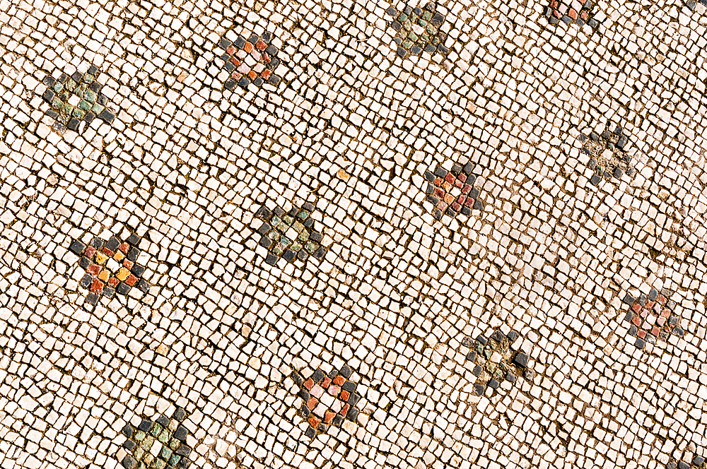 Mosaic flooring at Roman Villa of Quintilii, Appian Way, Rome, Latium (Lazio), Italy, Europe