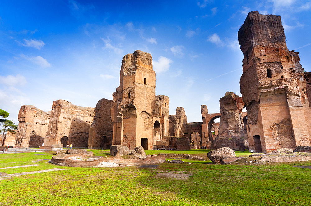 Exterior, Baths of Caracalla, UNESCO World Heritage Site, Rome, Latium (Lazio), Italy, Europe